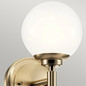 Preview: Elstead Benno Wandleuchte G9 Champagnerbronze Opalglas weiß IP44