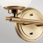 Preview: Elstead Benno Wandleuchte G9 2-fach Champagnerbronze Opalglas weiß IP44