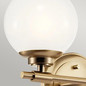 Preview: Elstead Benno Wandleuchte G9 2-fach Champagnerbronze Opalglas weiß IP44