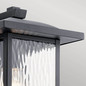 Preview: Elstead Cappanna Außenwandleuchte E27  Strukturiertes Schwarz Glas klar IP44