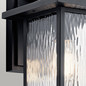 Preview: Elstead Cappanna Außenwandleuchte E27  Strukturiertes Schwarz Glas klar IP44