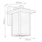 Preview: Elstead Cappanna Außenwandleuchte E27  Strukturiertes Schwarz Glas klar IP44