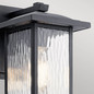 Preview: Elstead Cappanna S Außenwandleuchte E27  Strukturiertes Schwarz Glas klar IP44