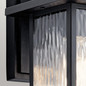 Preview: Elstead Cappanna S Außenwandleuchte E27  Strukturiertes Schwarz Glas klar IP44