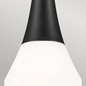 Preview: Elstead Deela Pendelleuchte E27  Schwarz Opalglas