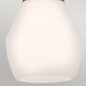 Preview: Elstead Deela Pendelleuchte E27  Champagnerbronze Opalglas