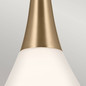 Preview: Elstead Deela Pendelleuchte E27  Champagnerbronze Opalglas