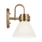 Preview: Elstead Farum Wandleuchte G9 Champagnerbronze Weiß IP44