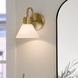 Preview: Elstead Farum Wandleuchte G9 Champagnerbronze Weiß IP44