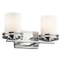 Preview: Elstead Hendrik LED Wandleuchte G9 2-fach Poliertes Chrom IP44