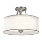 Preview: Elstead Lacey Deckenleuchte E27 3-fach Antikes Zinn Weiss-organza