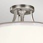 Preview: Elstead Lacey Deckenleuchte E27 3-fach Antikes Zinn Weiss-organza