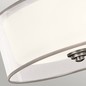 Preview: Elstead Lacey Deckenleuchte E27 3-fach Antikes Zinn Weiss-organza