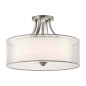 Preview: Elstead Lacey Deckenleuchte E27 4-fach Antikes Zinn Weiss-organza