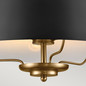 Preview: Elstead Luella Pendelleuchte E14 3-fach Schwarz und Messing