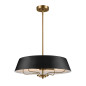 Preview: Elstead Luella Pendelleuchte E14 4-fach Schwarz und Messing