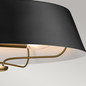 Preview: Elstead Luella Pendelleuchte E14 4-fach Schwarz und Messing