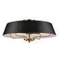 Preview: Elstead Luella Pendelleuchte E14 4-fach Schwarz und Messing