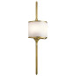 Preview: Elstead Mona LED Wandleuchte G9 2-fach 76cm Naturmessing IP44