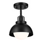 Preview: Elstead Niva Wandleuchte E27 Schwarz Schwarz