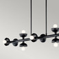 Preview: Elstead Palta Pendelleuchte E14 10-fach Satinschwarz Schwarz