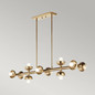 Preview: Elstead Palta Pendelleuchte E14 10-fach Champagnerbronze Champagnergold