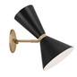 Preview: Elstead Phix Wandleuchte E27 2-fach Schwarz und Champagnerbronze Schwarz