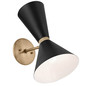 Preview: Elstead Phix Wandleuchte E27 2-fach Schwarz und Champagnerbronze Schwarz