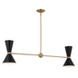 Preview: Elstead Phix Pendelleuchte E27 4-fach Schwarz und Champagnerbronze Schwarz