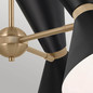 Preview: Elstead Phix Kronleuchter E27 6-fach Schwarz und Champagnerbronze Schwarz