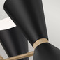 Preview: Elstead Phix Kronleuchter E27 6-fach Schwarz und Champagnerbronze Schwarz