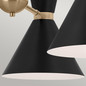 Preview: Elstead Phix Kronleuchter E27 6-fach Schwarz und Champagnerbronze Schwarz