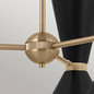 Preview: Elstead Phix Kronleuchter E27 6-fach Schwarz und Champagnerbronze Schwarz