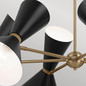 Preview: Elstead Phix Kronleuchter E27 12-fach Schwarz und Champagnerbronze Schwarz