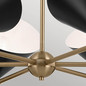 Preview: Elstead Phix Kronleuchter E27 12-fach Schwarz und Champagnerbronze Schwarz