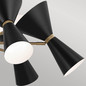 Preview: Elstead Phix Kronleuchter E27 12-fach Schwarz und Champagnerbronze Schwarz