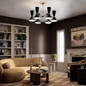 Preview: Elstead Phix Kronleuchter E27 12-fach Schwarz und Champagnerbronze Schwarz