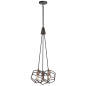 Preview: Elstead Rocklyn Kronleuchter E27 3-fach 91cm Rohstahl