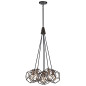 Preview: Elstead Rocklyn Kronleuchter E27 6-fach 91cm Rohstahl