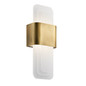 Preview: Elstead Serene LED Wandleuchte Naturmessing Messing