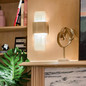 Preview: Elstead Serene LED Wandleuchte Naturmessing Messing