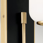 Preview: Elstead Solia Wandleuchte G9 Champagnerbronze und schwarz Opal weiß IP44