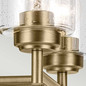 Preview: Elstead Winslow Wandleuchte E27 2-fach Naturmessing Glas mit Luftbläschen