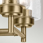 Preview: Elstead Winslow Wandleuchte E27 2-fach Naturmessing Glas mit Luftbläschen