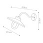 Preview: Elstead Klampenborg Außenwandleuchte E27 Oxidrot IP44 Anti-Meerwasser