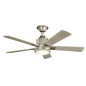 Preview: Elstead Colerne leiser Deckenventilator mit LED Licht Ø132cm Holz + Fernbedienung