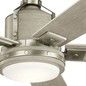 Preview: Elstead Colerne leiser Deckenventilator mit LED Licht Ø132cm Holz + Fernbedienung