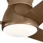 Preview: Elstead Eris leiser Deckenventilator mit LED Licht Ø152cm IP44 Außenbereich + Fernbedienung Walnuss