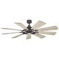 Preview: Elstead Gentry leiser Deckenventilator mit LED Licht Ø165cm DC-Motor Holz + Fernbedienung