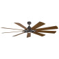 Preview: Elstead Gentry XL leiser Deckenventilator mit LED Licht Ø216cm DC-Motor Holz + Fernbedienung